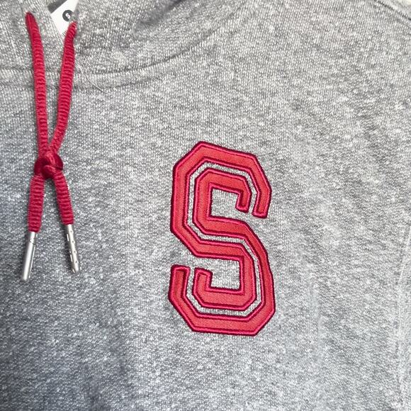 Stanford Nike Hoodie Mens Small Elite Grey Thick Embroidered Sweatshirt - Picture 2 of 8